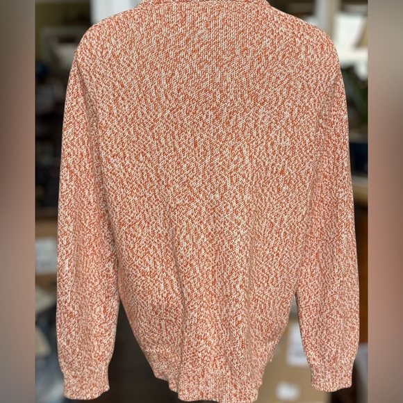 J. CREW Men's Marled Orange Crewneck Sweater Size L - Picture 4 of 6